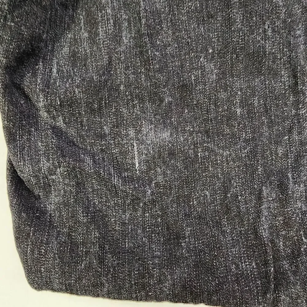 Denim & Co Womens Pants Large Classic Waist Stretch Twill Cropped Black A87541